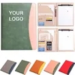PU Leather Folder with Calculator and 5 Card Slots | https://www.bestnamebadges.com