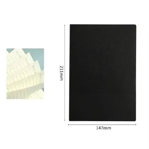 PU Leather A5 Notebook - 100 Sheets, 8.3 x 5.8 in