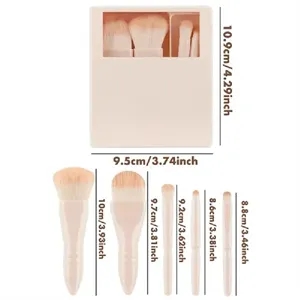 Mini Travel Makeup Brush Set with Case