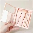 Mini Travel Makeup Brush Set with Case | https://www.bestnamebadges.com