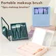 Mini Travel Makeup Brush Set with Case | https://www.bestnamebadges.com
