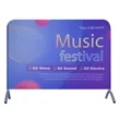 Custom Printed Event Fence Wrap Barrier Banner W/ Full Color | https://www.bestnamebadges.com