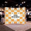 10'x8' Curved Pop Up Backdrop Display With Full Wrap Graphic | https://www.bestnamebadges.com