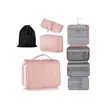3 in 1 Large Personalized PU Leather Toiletry Bag | https://www.bestnamebadges.com