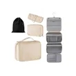 3 in 1 Large Personalized PU Leather Toiletry Bag | https://www.bestnamebadges.com