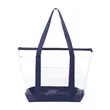Large Clear Zippered Beach Tote Bag | https://www.bestnamebadges.com