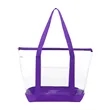 Large Clear Zippered Beach Tote Bag | https://www.bestnamebadges.com