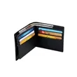 Genuine Leather RFID Blocking Bifold Wallet With 2 ID Window | https://www.bestnamebadges.com