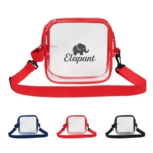 Clear PVC Crossbody Stadium Bag Sports Pack