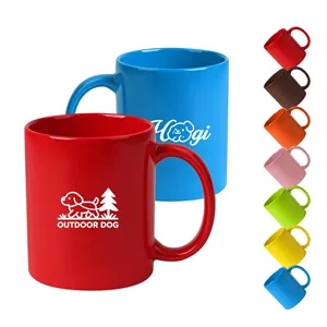 12Oz Classical Glossy Ceramic Coffee Mug W/ C Handle