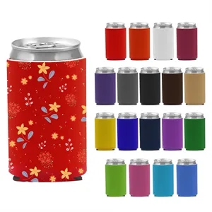Full Color 12Oz Collapsible Neoprene Can Cooler Sleeve