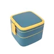Stackable Double Layer Bento Lunch Box W/ Spoon & Handle | https://www.bestnamebadges.com