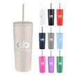 Union Printed - 24 Oz. Double Wall Tumbler w/ Leak Proof Str | https://www.bestnamebadges.com