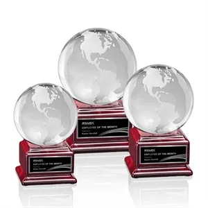 Globe Award on Radison Base | https://www.bestnamebadges.com
