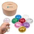 Dumpling Delight Glittery Stress Reliever | https://www.bestnamebadges.com