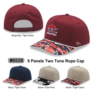 5 Panels Two Tone Rope Cap