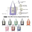 12oz Mini Canvas Zippered Boat Tote | https://www.bestnamebadges.com