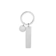 Rectangular Stainless Steel Keychain W/ Engraved Custom Logo | https://www.bestnamebadges.com