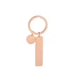 Rectangular Stainless Steel Keychain W/ Engraved Custom Logo | https://www.bestnamebadges.com