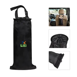 Portable Back Seat Hanging Car Trash Bag W/ Adjustable Strap