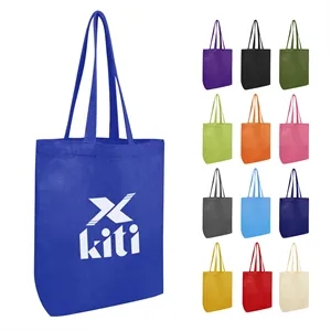 Premium Poly Cotton Canvas Reusable Tote Gift Bag 12.6"x15"