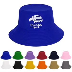 Unisex Cotton Wide Brim Sun Bucket Hat