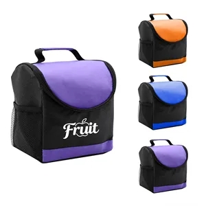 Non Woven Insulated Lunch Bag Cooler W/ Mesh Pocket