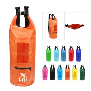 20L PVC Sports Dry Bag Waterproof Backpack With Phone Case