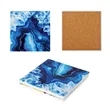 Full Color Square Ceramic Cup Coaster W/ Cork Base | https://www.bestnamebadges.com