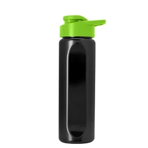 Garyline® Boss Embossed RPET Bottle with Drink-Thru Lid -...