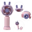 Plastic Mini USB Rechargeable Handheld Fan W/ Stand | https://www.bestnamebadges.com