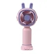 Plastic Mini USB Rechargeable Handheld Fan W/ Stand | https://www.bestnamebadges.com