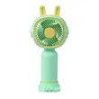 Plastic Mini USB Rechargeable Handheld Fan W/ Stand | https://www.bestnamebadges.com