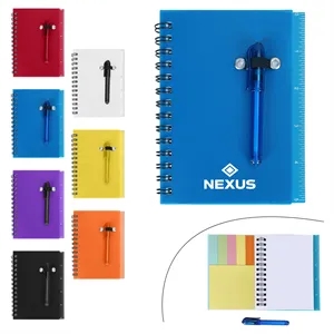 Small Pocket Spiral Notebook Journal w/ Pen 5"x4"