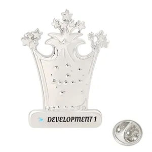 1.5"x1" Die Struck Zinc Alloy Lapel Pin Nickel Plated