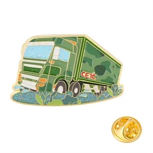Soft Enamel Zinc Alloy Lapel Pin With Glitter