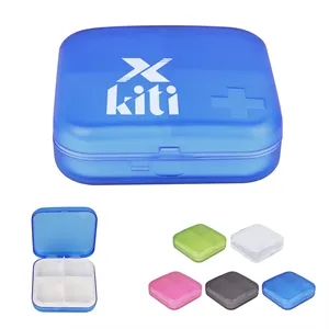 4 Compartments Pocket Travel Pill Box