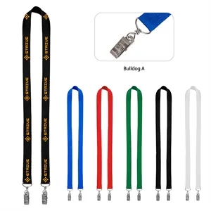 3/4" Double Ended Custom Lanyard W/ Dual Attachments