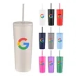 Union Printed - 24 Oz. Double Wall Tumbler w/ Leak Proof Str | https://www.bestnamebadges.com