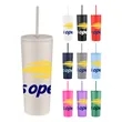 Union Printed - 24 Oz. Double Wall Tumbler w/ Leak Proof Str | https://www.bestnamebadges.com