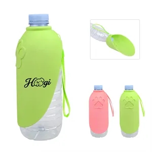 Portable Silicone Dog Water Bottle Adapter W/ Lanyard