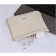 Custom PU Leather Cable Storage Pouch | https://www.bestnamebadges.com