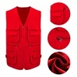 100% Cotton Men's Multi Pocket Outdoor Utility Work Vest | https://www.bestnamebadges.com