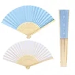 8.3"x15" Full Color Paper Folding Hand Fans W/ Bamboo Frame | https://www.bestnamebadges.com