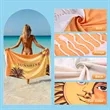 Full Color Digital Printed Fringe Beach Towel 39'' x 70'' | https://www.bestnamebadges.com