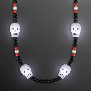 Light Up Skulls LED Beads Necklace