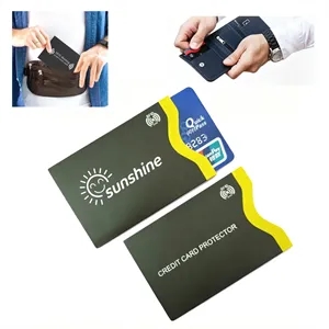 Premium slim profile design RFID credit card blocking sleeve