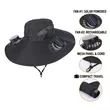 Solar Powered Fan Sun Hat | https://www.bestnamebadges.com