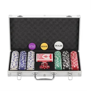 300 Pcs Professional Poker Kit Set for Texas Holdem