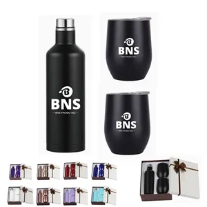 Stainless Steel Wine Tumblers with 2 Insulated Bottles